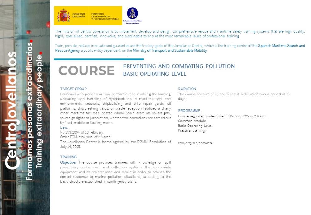 Imagen Preventing and combating pollution (Basic operating level)