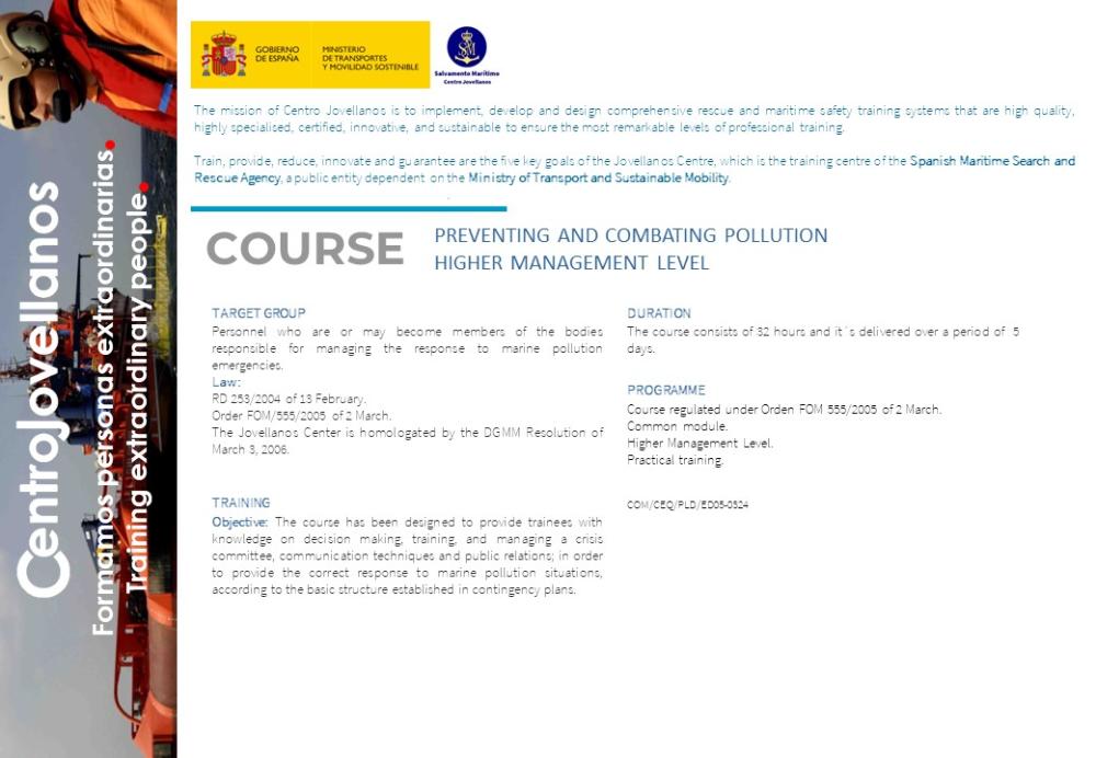 Imagen Preventing and combating pollution (Higher management level)