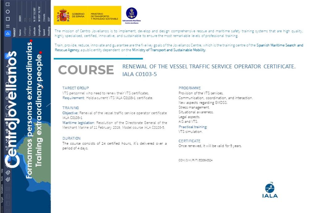 Imagen Renewal of the vessel traffic service operator certificate. IALA C0103-5