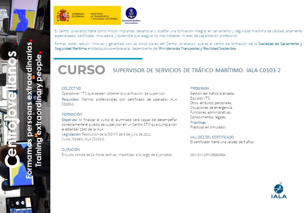 Imagen Supervisor de servicios de tráfico marítimo. IALA C0103-2